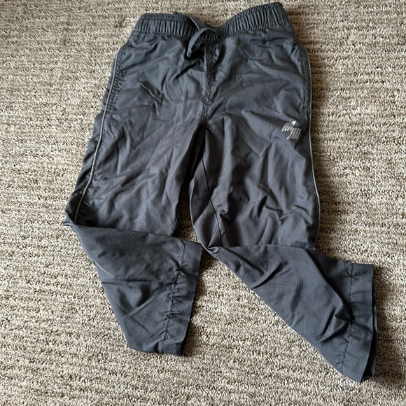 Tech style boys athletic pants grey lined drawstring waist sz xs 4 like new - Picture 1 of 3